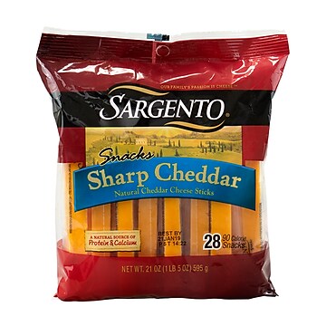 Sargento Cheese Sticks Sharp Cheddar, 28 Count