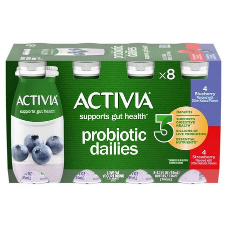 Activia Probiotic Dailies Lowfat Yogurt Drinks, 8 Ct, 3.1 FL OZ - Green Basket Marco Island