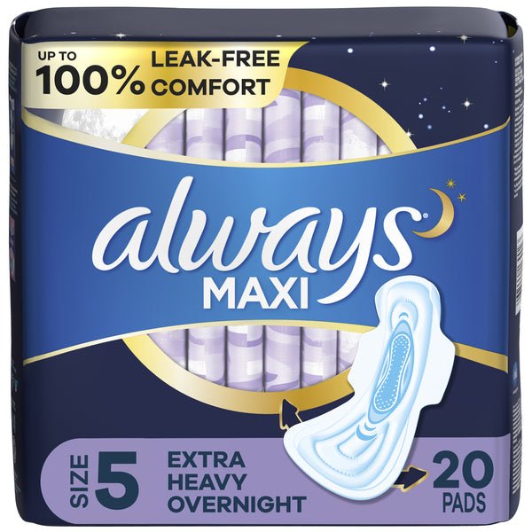 Always Maxi Extra Heavy Overnight Pads Size 5 - Green Basket Marco Island