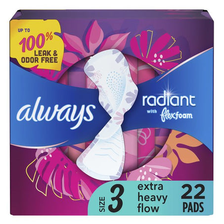 Always Radiant Pads Size 3 Extra Heavy Flow - Green Basket Marco Island