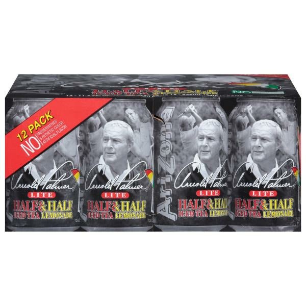 AriZona Half & Half, Iced Tea Lemonade, Lite 11.5 fl oz • 12 x 11.5 fl oz - Green Basket Marco Island
