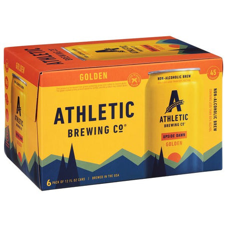 Athletic Brewing Co. Beer, Golden, Upside Dawn, 6 Pack - Green Basket Marco Island