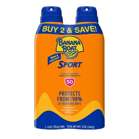 Banana Boat Ultra Sunscreen Spray, SPF 50, 6oz, Twin Pack - Green Basket Marco Island