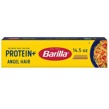 Barilla Protein+ (Plus) Angel Hair Pasta - Plant Based - Made from Lentils, Chickpeas & Peas - Green Basket Marco Island