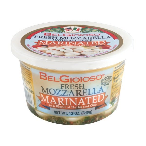 BelGioioso Marinated, Fresh Mozzarella Cheese, Cup 12 oz - Green Basket Marco Island