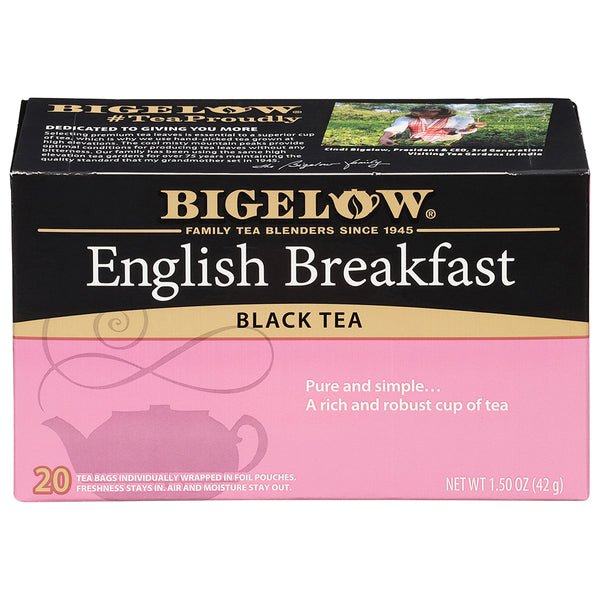 Bigelow Black Tea, English Breakfast, Tea Bags 20 ct - Green Basket Marco Island