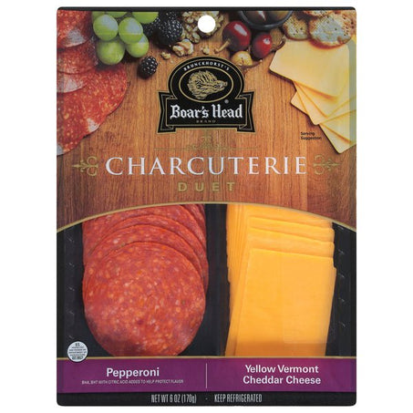 Boar's Head Charcuterie Duet: Pepperoni & Vermont Cheddar Cheese - Green Basket Marco Island