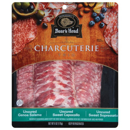 Boar's Head Charcuterie Trio: Genoa Salami, Sweet Capocollo & Sweet Sopressata - Green Basket Marco Island