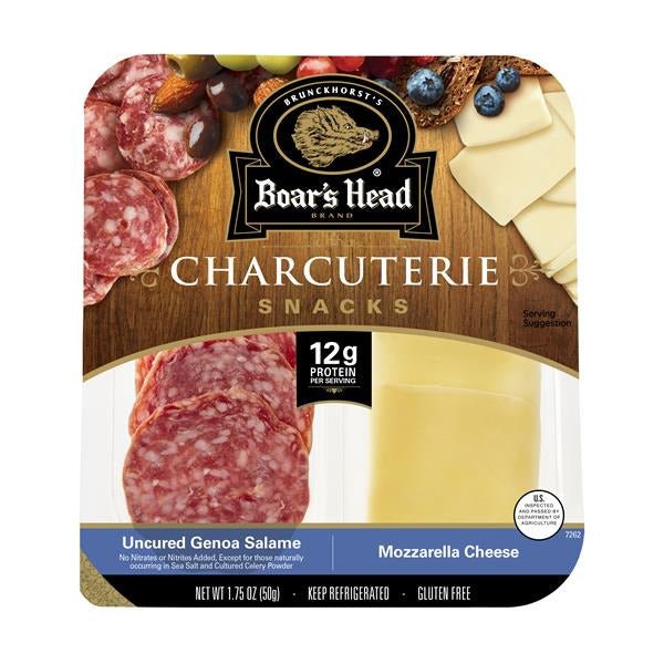Boar's Head Uncured Genoa Salame & Mozzarella Cheese Charcuterie - Green Basket Marco Island