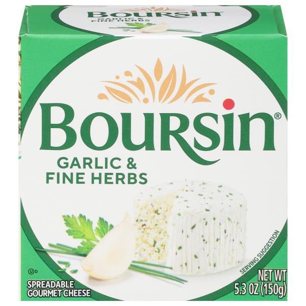 Boursin Garlic & Fine Herbs Gourmet Cheese 5.3 oz - Green Basket Marco Island