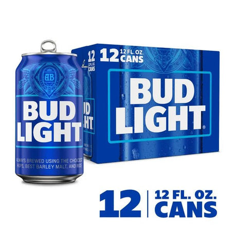 Bud Light American Lager Beer 24 Pack, 12 Fl Oz Cans - Green Basket Marco Island