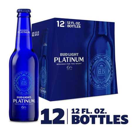 Bud Light Platinum American Lager Beer 12 Pack, 12 Fl Oz Bottles - Green Basket Marco Island