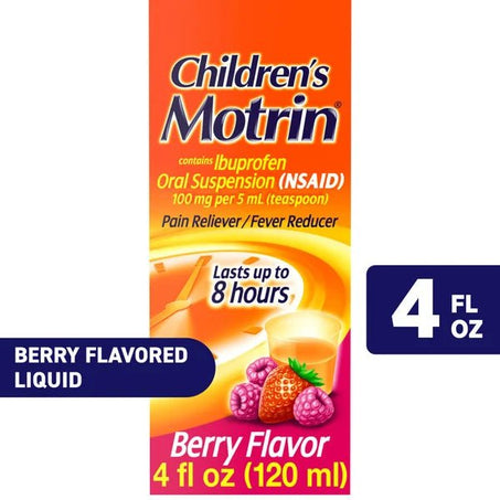 Children's Motrin Oral Suspension, Berry 4 fl oz - Green Basket Marco Island