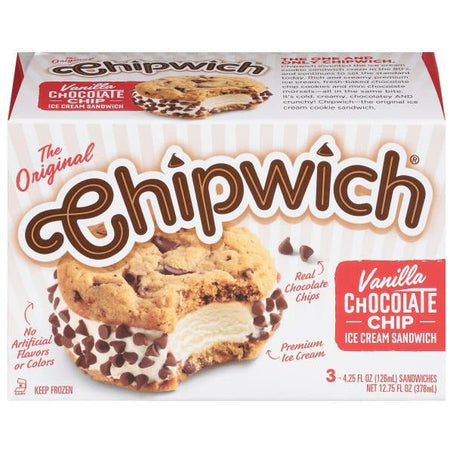 Chipwich Ice Cream Sandwich, Vanilla Chocolate Chip - Green Basket Marco Island