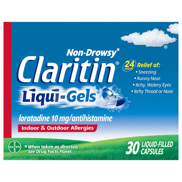 Claritin Indoor & Outdoor Allergies, Non - Drowsy, 10 mg, Liqui - Gels 30 ct - Green Basket Marco Island