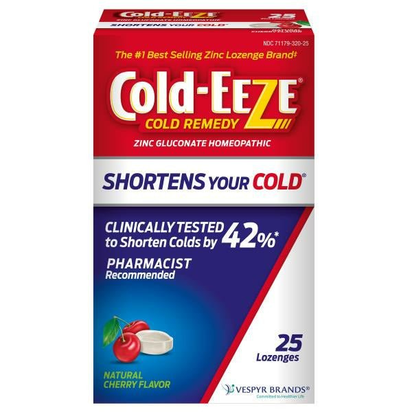 Cold - Eeze Cold Remedy, Natural Cherry Flavor, Lozenges 25 each - Green Basket Marco Island