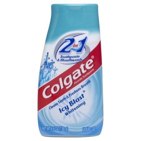 Colgate Icy Blast Whitening 2 in 1 Toothpaste & Mouthwash Liquid Gel, 4.6 oz - Green Basket Marco Island