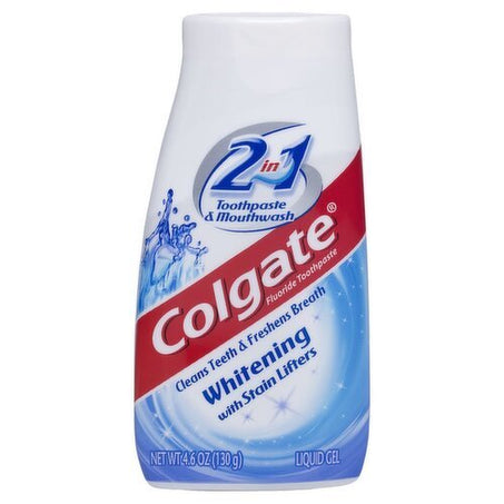 Colgate Whitening 2 in 1 Toothpaste & Mouthwash Liquid Gel, 4.6 oz - Green Basket Marco Island