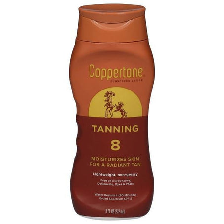 Coppertone Tanning Lotion, SPF 8 8 fl oz - Green Basket Marco Island