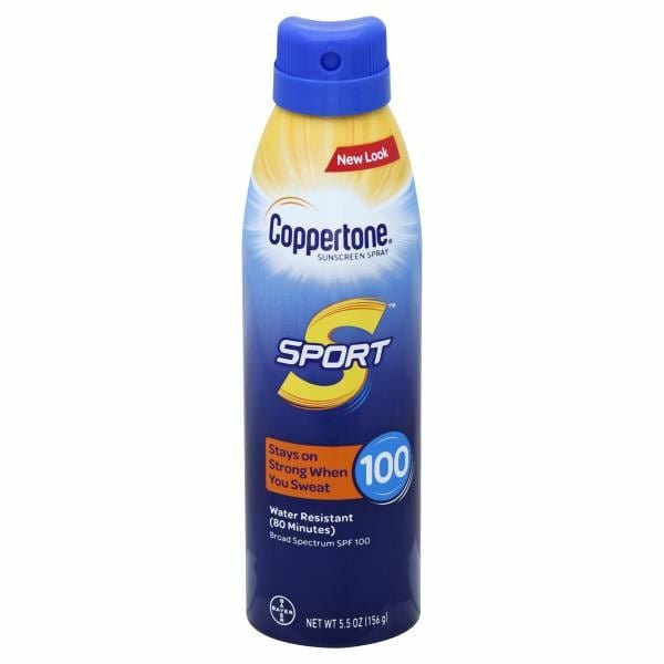 Coppertone Water Resistant Sunscreen Spray, Broad Spectrum SPF 100 5.5 oz - Green Basket Marco Island