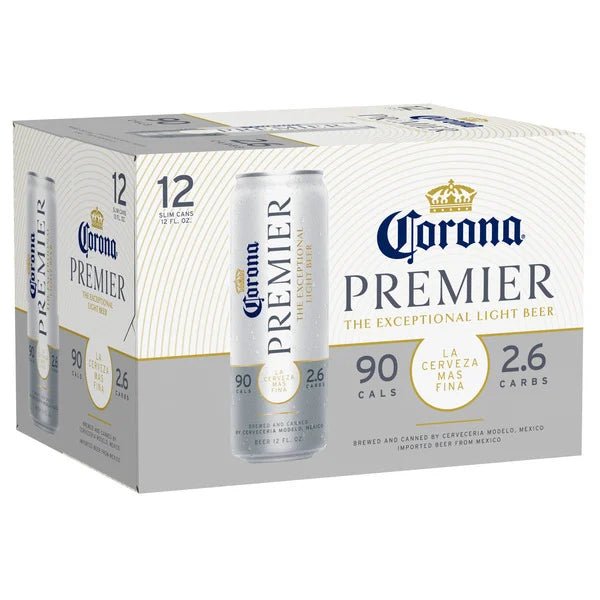 Corona Premier Mexican Lager Import Lower Calorie* Light Beer Cans - Green Basket Marco Island