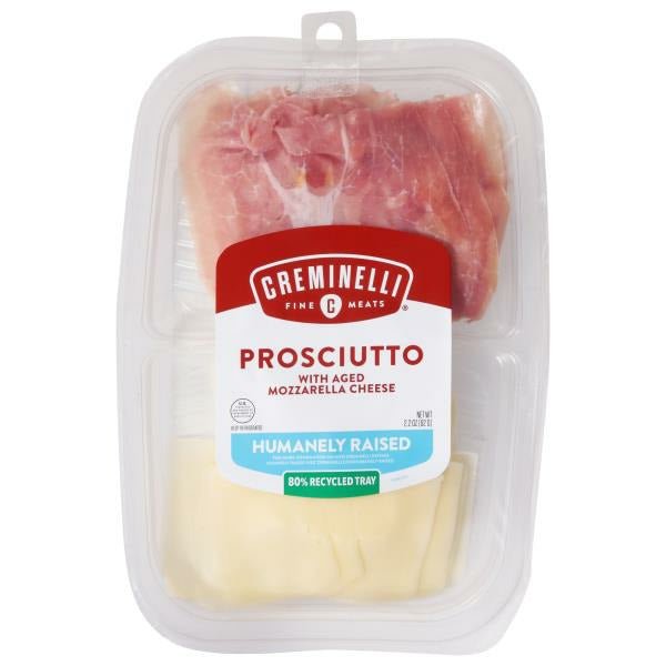 Creminelli Fine Meats Prosciutto with Aged Mozzarella Cheese, Air Dried Pork - Green Basket Marco Island