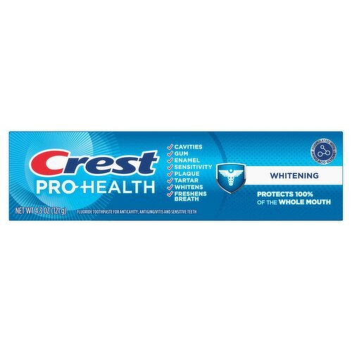Crest Pro - Health Whitening Fluoride Toothpaste, 4.3 oz - Green Basket Marco Island
