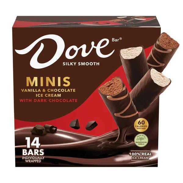Dove Dark Chocolate Coated Mini Ice Cream Bars 14 each - Green Basket Marco Island