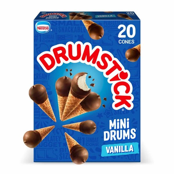 Drumstick Mini Drums Vanilla Sundae Cones 20 ct - Green Basket Marco Island