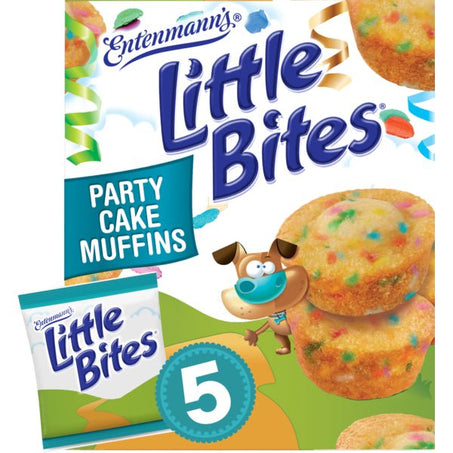 Entenmann's Little Bites, 5 packs, Party Cake Mini Muffins - Green Basket Marco Island