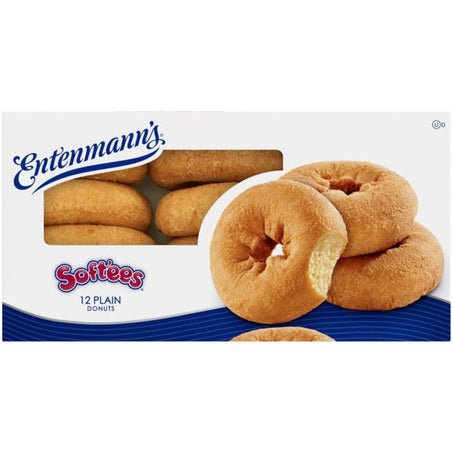Entenmann's Soft'ees, 12 count, Plain Donuts - Green Basket Marco Island