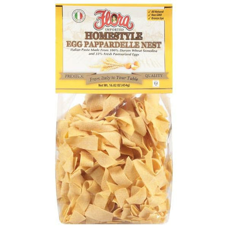 Flora Fine Foods Egg Pappardelle Nest, Homestyle - Green Basket Marco Island