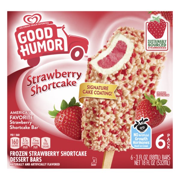 Good Humor Frozen Dairy Dessert Bars Strawberry Shortcake 18 fl oz - Green Basket Marco Island