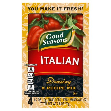 Good Seasons Italian Dressing & Recipe Mix, 0.7 oz, 4 count - Green Basket Marco Island