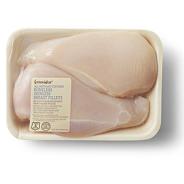 GreenWise All Natural Chicken, Boneless Skinless Breast Fillet, USDA Grade A, Antibiotic - Free - Green Basket Marco Island