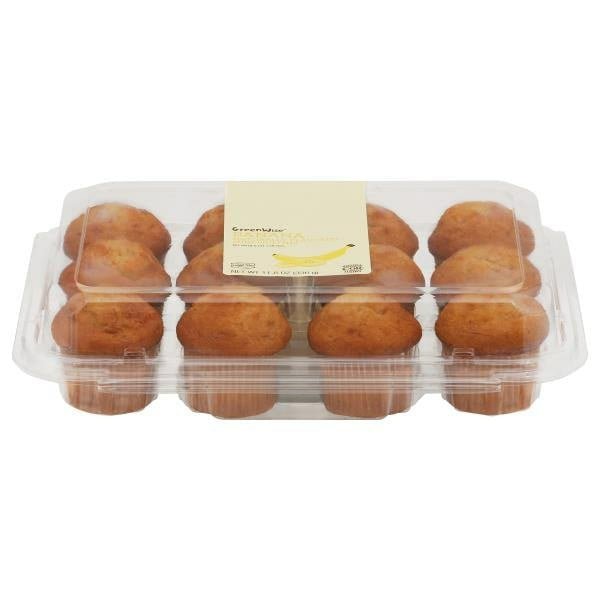 GreenWise Muffins, Banana, Mini 12 ct - Green Basket Marco Island