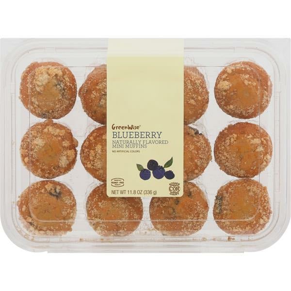 GreenWise Muffins, Blueberry, Mini 12 ct - Green Basket Marco Island
