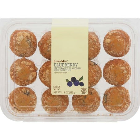 GreenWise Muffins, Blueberry, Mini 12 ct - Green Basket Marco Island