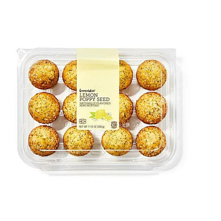 GreenWise Muffins, Lemon Poppy Seed, Mini 12 ct - Green Basket Marco Island