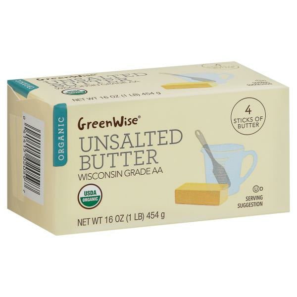 GreenWise Organic Unsalted Butter 16 oz - Green Basket Marco Island