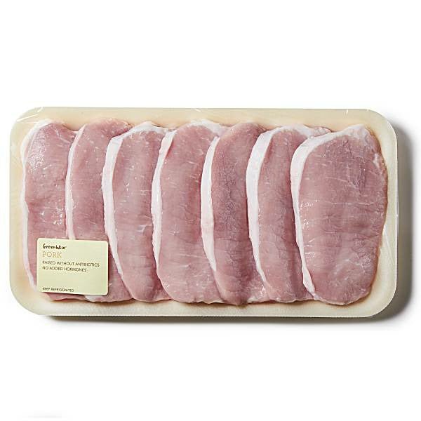 GreenWise Thinly Sliced Antibiotic Free Pork Loin Boneless Chops - Green Basket Marco Island