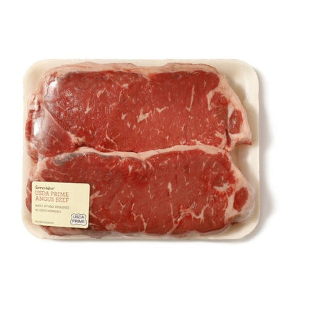 GreenWise USDA Prime Raised Without Antibiotics Boneless Angus New York Strip Steak - Green Basket Marco Island