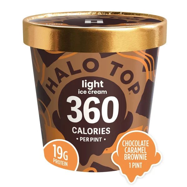 Halo Top Chocolate Caramel Brownie Light Ice Cream Pint - Green Basket Marco Island