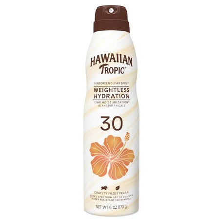 Hawaiian Tropic Clear Spray Sunscreen, SPF 30 6 fl oz - Green Basket Marco Island