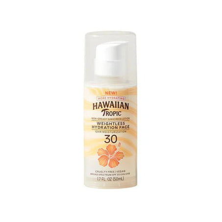 Hawaiian Tropic Lotion Sunscreen for Face, SPF 30, Travel Size - Green Basket Marco Island