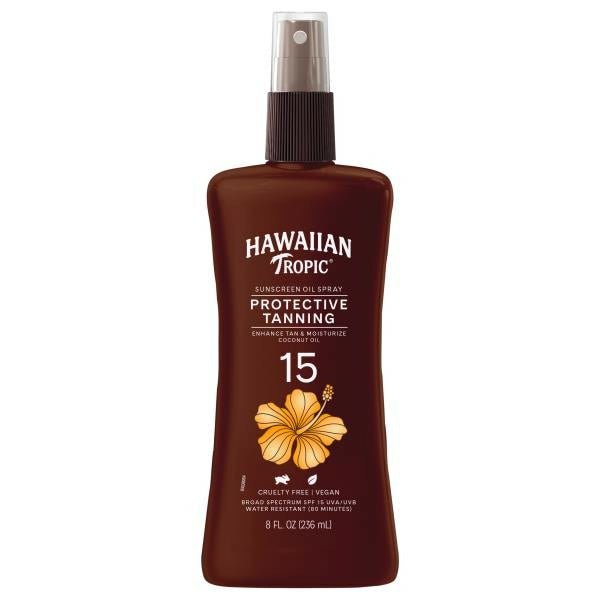Hawaiian Tropic Oil Spray Sunscreen, SPF 15 - Green Basket Marco Island