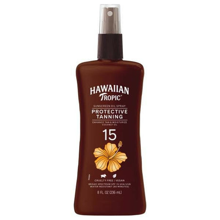 Hawaiian Tropic Oil Spray Sunscreen, SPF 15 - Green Basket Marco Island