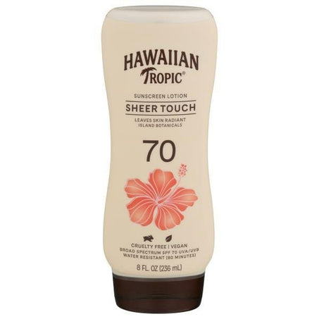 Hawaiian Tropic Sunscreen Lotion, Sheer Touch, Broad Spectrum SPF 70 - Green Basket Marco Island