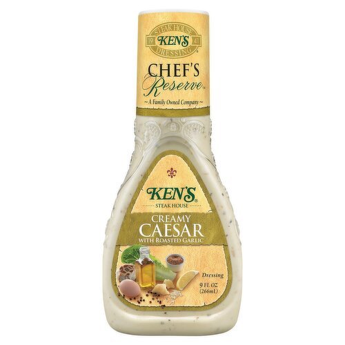 Ken's Steak House Chef's Reserve Creamy Caesar with Roasted Garlic Dressing, 9 fl oz - Green Basket Marco Island