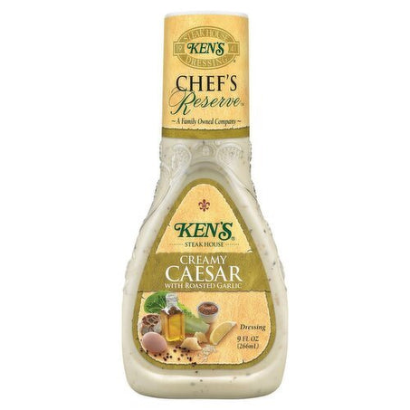 Ken's Steak House Chef's Reserve Creamy Caesar with Roasted Garlic Dressing, 9 fl oz - Green Basket Marco Island